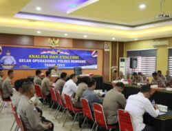 Kapolres Rembang Pimpin Acara Analisa Evaluasi Gelar Operasional Polres Rembang