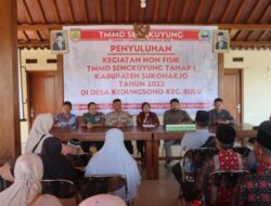 Kapolres Sukoharjo Menghadiri Penyuluhan TMMD di Balai Desa Kedungsono Bulu Sukoharjo