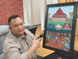 Karya Lukisan Nurul Anak SLB Lasem, Buat Kapolres Rembang Terpukau
