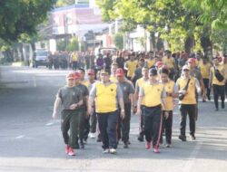 Kebersamaan TNI-Polri di Rembang: Menggelar Olahraga Bersama Jelang Pemilu 2024