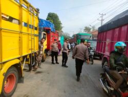 Kendaraan Ramai Di Pasar Sapi, Kapolsek Pamotan Rembang Terjun Langsung Gatur Lalin 