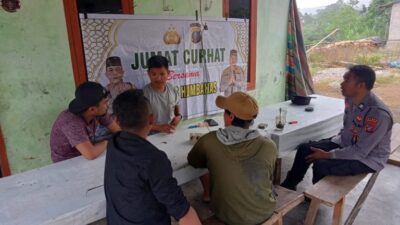 Polsek Pollung Humbahas Jumpai Warga Desa Laksanakan Jum’at Curhat