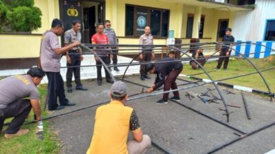 Latihan Saka Bhayangkara Polres Malinau, Diisi Dengan Pelatihan Bongkar Pasang Tenda