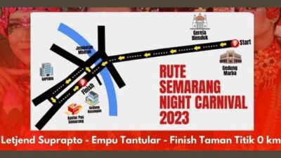 Digelar Malam Ini, Berikut Rundown dan Rute Karnaval Semarang Night Carnival 2023