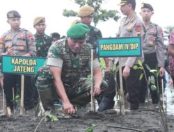 Pangdam IV/Diponegoro, Kapolda Jateng & Sekda Jateng Tanam Mangrove di Pantai Tirang