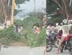 Penyeberang Jalan Dikeroyok Pelajar Saat Konvoi Kelulusan di Rembang