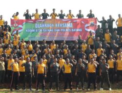 Jalin Sinergitas TNI-Polri, Kodim 0736 dan Polres Batang Laksanakan Olahraga Bersama