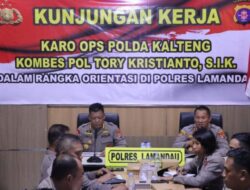 Karo Ops Polda Kalteng Kunjungan Kerja ke Polres Lamandau