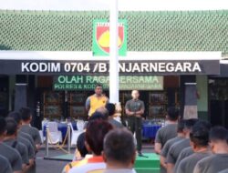 Polres Banjarnegara dan Kodim 0704 Banjarnegara Laksanakan Apel Sinergitas Serta Olahraga Bersama