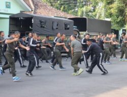 Polres Sukoharjo dan Kodim 0726 Olah Raga Bersama Jalin Sinergitas TNI Polri