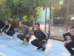 Polres Sukoharjo dan Kodim 0726 Olah Raga Bersama Pererat Sinergitas TNI Polri