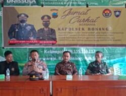 Polsek Bonang Demak Melaksanakan Jumat Curhat Bahas Pilkades dan Miras