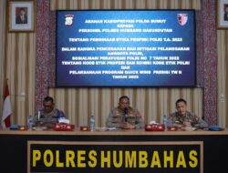Propam Polda Sumut Sosialisasikan Perpol Nomor 7 Tahun 2022 di Polres Humbahas
