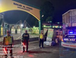Antisipasi Gangguan Kamtibmas, Polres Banjarnegara Melakukan Pam Malam Takbiran Idul Adha