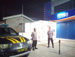 Antisipasi Kejahatan Malam Hari, Anggota Patroli Polsek Tirtajaya Sambang Lokasi Perbankan