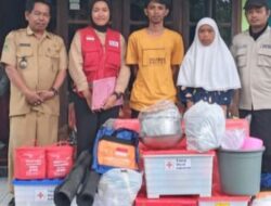 BPBD Bersama Dinas Sosial & PMI Bantu Korban Kebakaran di Desa Gumelem Wetan
