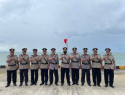 Gebyar HUT Bhayangkara ke-77, Polres Pangandaran Gelar Upacara Tabur Bunga di Laut