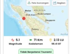 Humbahas Diguncang Gempa Berkekuatan 5.1 Magnitude