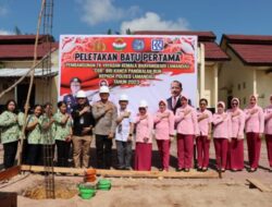 Kapolres Lamandau letakan batu pertama dalam Pembangunan TK Kemala Bhayangkari