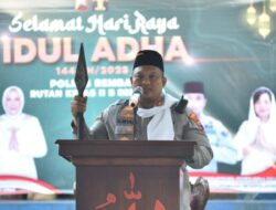 Kapolres Rembang Jadi Khatib pada Sholat Idul Adha di Rutan Kelas IIB Rembang