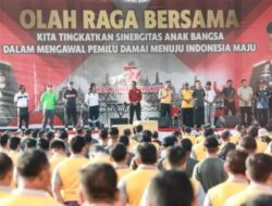 Peringatan Hari Bhayangkara ke 77, Polda Jateng Mengadakan Olahraga Bersama TNI dan Polri