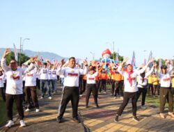 Semarak Hari Bhayangkara Ke-77, Polres Banjarnegara Gelar Olahraga Bersama
