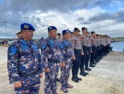 Polres Pangandaran Gelar Upacara Tabur Bunga di Pelabuhan Laut Jelang HUT Bhayangkara ke-77