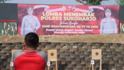 Polsek Grogol Menjuarai Lomba Menembak Jajaran Polres Sukoharjo