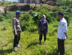 Personil Polsek Pollung Polres Humbahas Beri Himbauan Pencegahan Karhutla