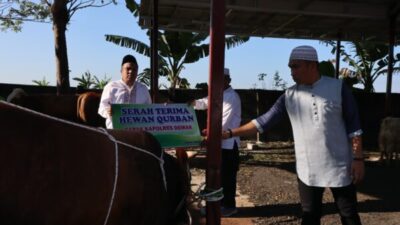 Sambut Idul Adha 1444H, Polres Demak Kurban 9 Ekor Hewan Kurban