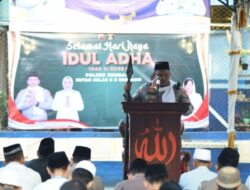 Sholat Idul Adha, Kapolres Rembang Jadi Khatib di Rutan Rembang