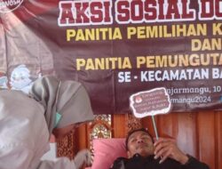 Sosialisasi Pemilu Sekaligus Donor Darah di Banjarmangu Banjarnegara, 76 Kantong Darah Terkumpul