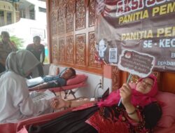 Sosialisasikan Pemilu, PPK & PPS Banjarmangu Gandeng PMI Gelar Aksi Donor Darah