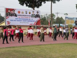 Untuk Negri Polres Humbahas Laksanakan Olahraga Bersama TNI-POLRI