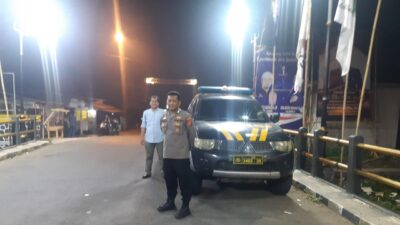 Unit shabara Polsek Tirtajaya Patroli Lokasi Perbankan Pada Malam Hari – Wilkum Polres Karawang