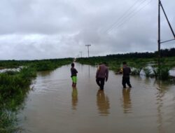 Air Sungai Mentajai Meluap, Polsek Sematu Jaya Lamandau Pantau Wilayah