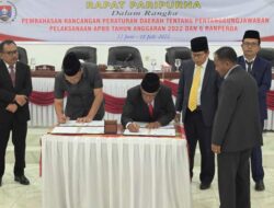 DPRD Humbahas Setujui Laporan Pertanggungjawaban APBD 2022 dan 4 Ranperda 2023