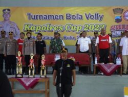 Gelar Turnamen Bola Volly Kapolres Cup 2023, Polres Sukoharjo Jaring Bibit Atlet