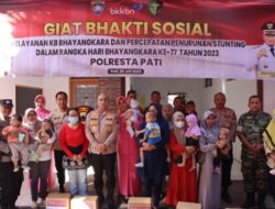 Komitmen Polresta Pati: Bakti Sosial Percepatan Penurunan Stunting dan Layanan KB Bhayangkara
