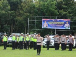 Satlantas Polres Lamandau melakukan apel gelar pasukan Ops Patuh Telabang 2023