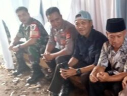 Sinergitas TNI-Polri, Polsek Panjalu Monitoriing Kegiatan Hajatan Warga