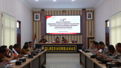 Polres Humbang Hasundutan Melaksanakan Rapat Kordinasi Antisipasi Guantibmas