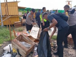 Sasar Pasar Induk Nanga Bulik, Polres Lamandau Gelar Aksi Bersih Sampah