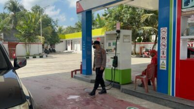 Polsek Sale Rembang Lakukan Patroli SPBU, Antisipasi Antrian Mengular Pengisian BBM