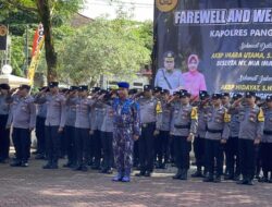 Rangkaian Farewell And Welcome Farade Pejabat Kapolres Pangandaran
