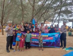 Satlantas Polres Rembang Tingkatkan Kesadaran Pengunjung Pantai Karangjahe melalui Sosialisasi Ops Patuh Candi 2023