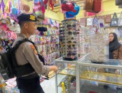 Satsamapta Polres Lamandau Gelar Patroli Sambangi  Pasar Induk Kota Nanga Bulik