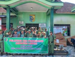 Sinergi TNI/Polri Melaksanakan Pembinaan dan Pelatihan Linmas di Desa Batu