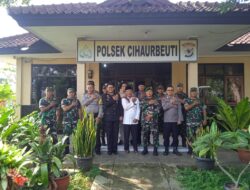 Sinergitas TNI-POLRI, Kunjungan Ke Koramil 1305 Kecamatan Cihaurbeuti