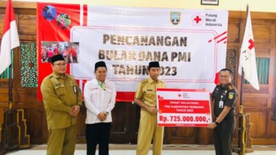 Acara Pencanangan Bulan Dana PMI Kabupaten Rembang Turut Dihadiri Wakapolres Rembang